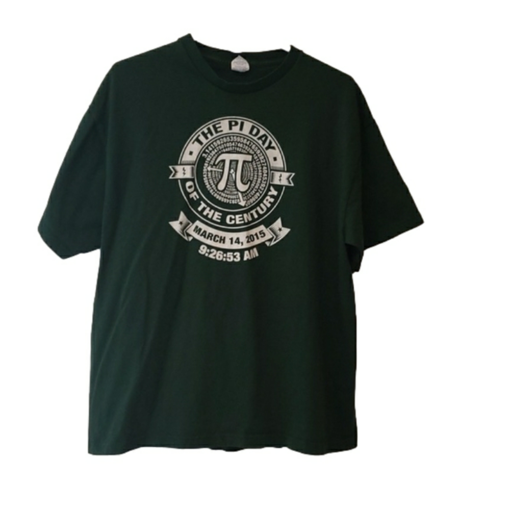 Delta Pro Weight T-Shirt Green 'The Pi Day 2015' Men's XL